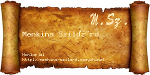 Menkina Szilárd névjegykártya